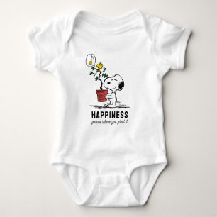 Peanuts Snoopy & Woodstock Plant A Tree Baby Bodysuit