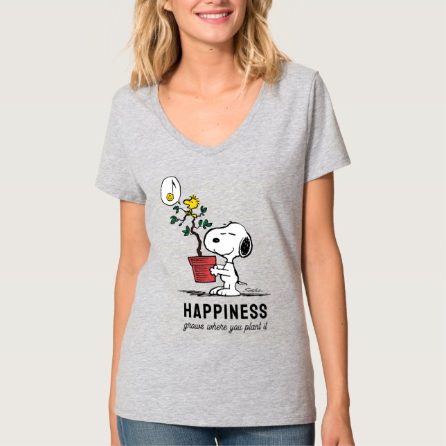 Peanuts | Snoopy & Woodstock Plant A Tree T-Shirt (Front)