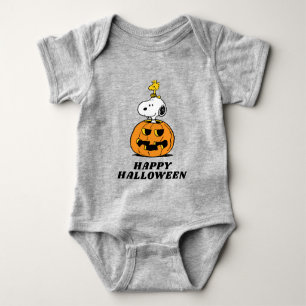 Peanuts   Snoopy & Woodstock Pop-up Pumpkin Baby Bodysuit