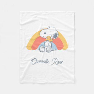 Peanuts   Snoopy & Woodstock Rainbow Baby Fleece Blanket