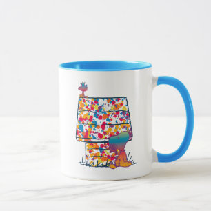 Peanuts   Snoopy & Woodstock Rainbow Paint Mug