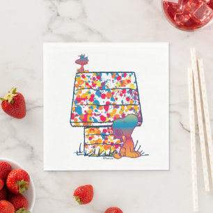 Peanuts   Snoopy & Woodstock Rainbow Paint Napkin