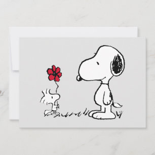 Peanuts   Snoopy & Woodstock Red & Black Card