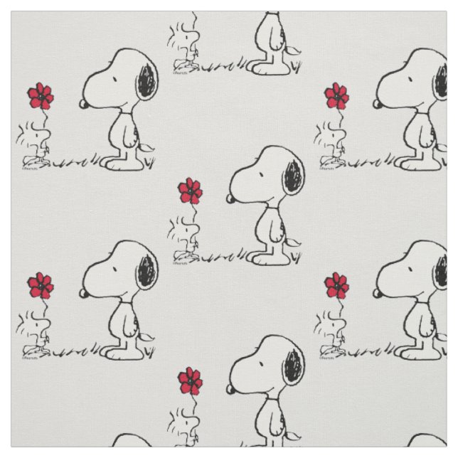 Peanuts | Snoopy & Woodstock Red & Black Fabric (Swatch)
