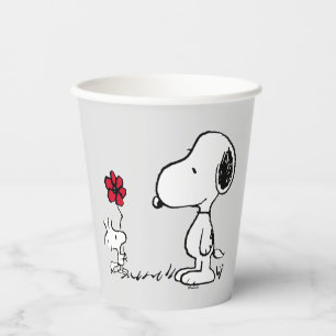 Peanuts   Snoopy & Woodstock Red & Black Paper Cups