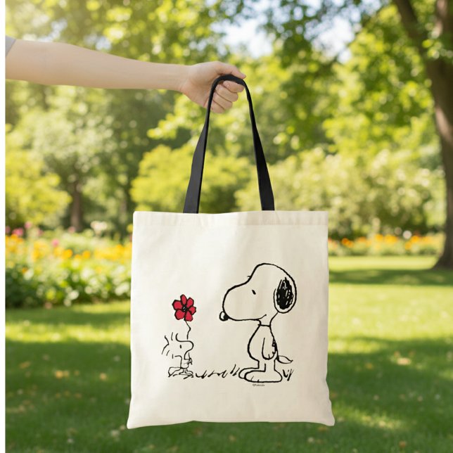 Peanuts | Snoopy & Woodstock Red & Black Tote Bag (Creator Uploaded)