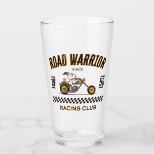 Peanuts   Snoopy & Woodstock Road Warriors Glass