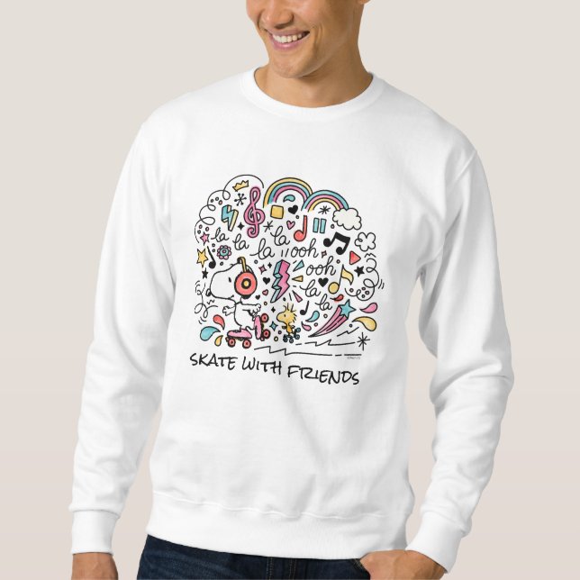 Peanuts | Snoopy & Woodstock Roller Skating Sweatshirt (Front)