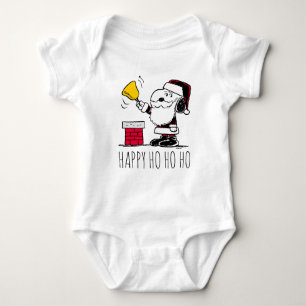 Peanuts Snoopy & Woodstock Santa Bell Ringer Baby Bodysuit