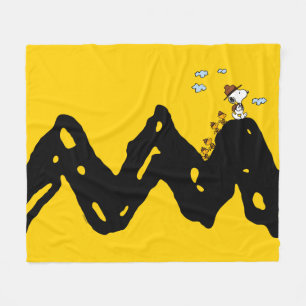 Peanuts   Snoopy & Woodstock Scout Troop Hike Fleece Blanket