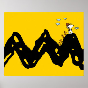 Peanuts   Snoopy & Woodstock Scout Troop Hike Poster