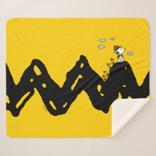 Peanuts   Snoopy & Woodstock Scout Troop Hike Sherpa Blanket