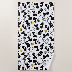 Peanuts    Snoopy & Woodstock Shadow Pattern Beach Towel