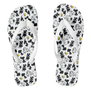 Peanuts Snoopy & Woodstock Shadow Pattern Jandals
