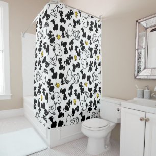 Peanuts    Snoopy & Woodstock Shadow Pattern Shower Curtain