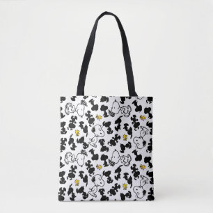 Peanuts    Snoopy & Woodstock Shadow Pattern Tote Bag