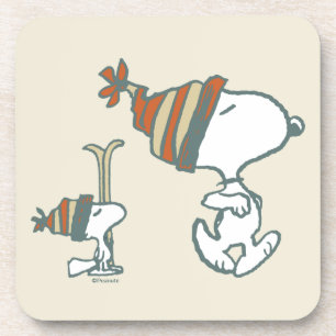Peanuts   Snoopy & Woodstock Ski Trip Coaster