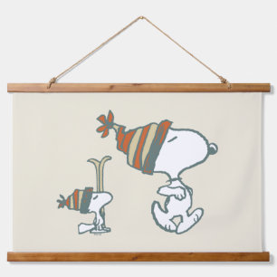 Peanuts   Snoopy & Woodstock Ski Trip Hanging Tapestry