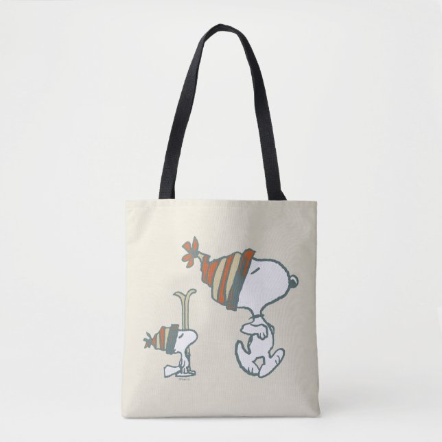 Peanuts | Snoopy & Woodstock Ski Trip Tote Bag (Front)