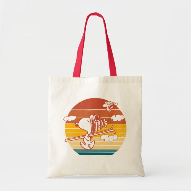 Peanuts | Snoopy & Woodstock Ski Trip Tote Bag (Front)