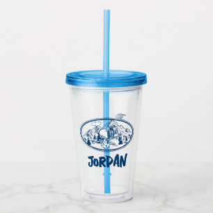 Peanuts   Snoopy & Woodstock Skiing Acrylic Tumbler