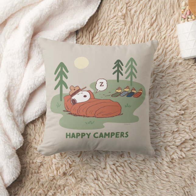 Peanuts | Snoopy & Woodstock Sleeping Campers Cushion (Blanket)