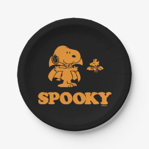 Peanuts   Snoopy & Woodstock Spooky Paper Plate