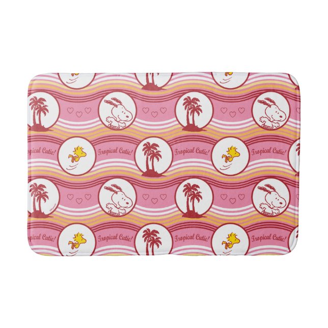 Peanuts | Snoopy & Woodstock Tropical Cutie Bath Mat (Front)