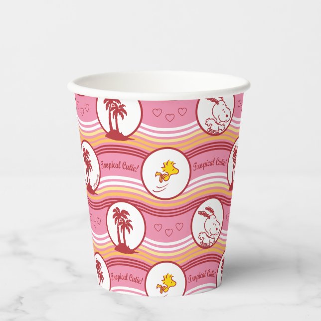 Peanuts | Snoopy & Woodstock Tropical Cutie Paper Cups (Front)
