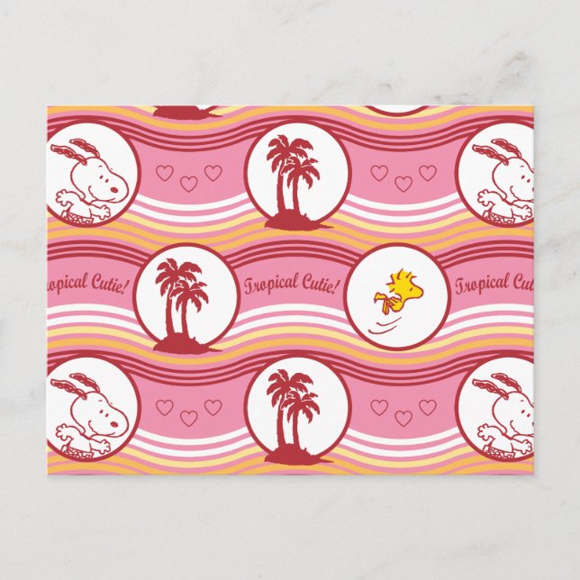 Peanuts | Snoopy & Woodstock Tropical Cutie Postcard (Front)