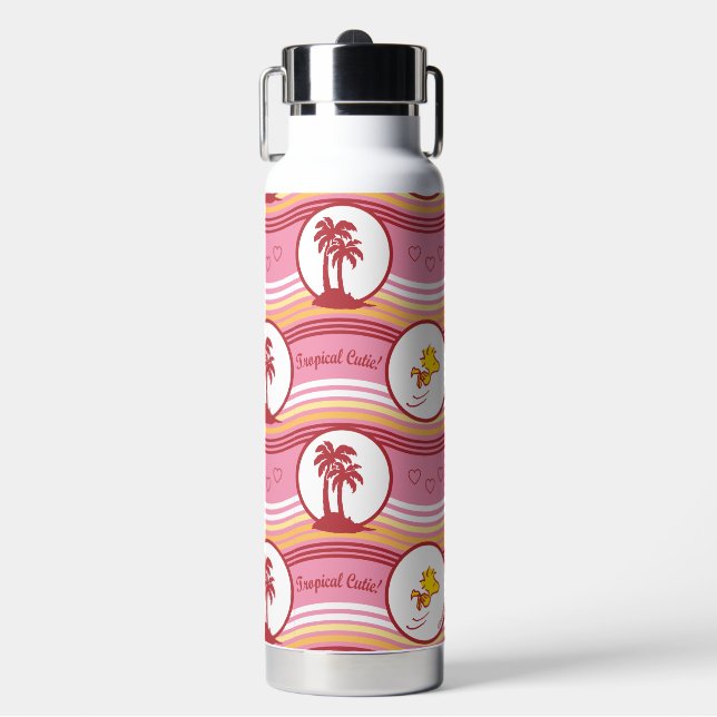 Peanuts | Snoopy & Woodstock Tropical Cutie Water Bottle (Front)