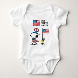Peanuts Snoopy & Woodstock Uncle Sams Baby Bodysuit