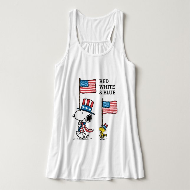 Peanuts | Snoopy & Woodstock Uncle Sams Singlet (Design Front)