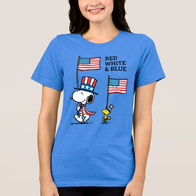 Peanuts | Snoopy & Woodstock Uncle Sams Tri-Blend Shirt (Front)