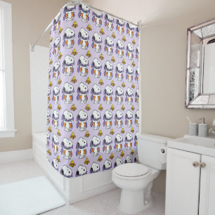 Peanuts Snoopy Woodstock Vampire Halloween Shower Curtain