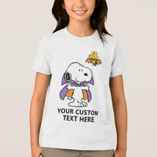Peanuts Snoopy Woodstock Vampire Halloween Tri-Blend Shirt