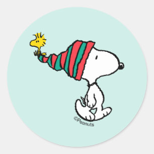 Peanuts Snoopy & Woodstock Warm Wishes Classic Round Sticker