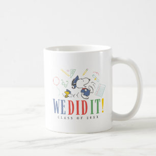 Peanuts Snoopy Woodstock We Did It Graduation Cap Coffee Mug