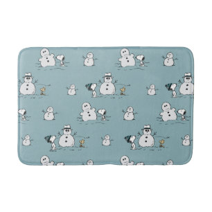 Peanuts   Snoopy & Woodstock Winter Break Pattern Bath Mat