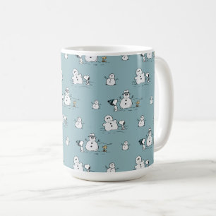 Peanuts   Snoopy & Woodstock Winter Break Pattern Coffee Mug
