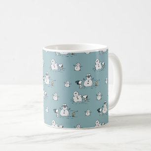 Peanuts   Snoopy & Woodstock Winter Break Pattern Coffee Mug