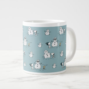 Peanuts   Snoopy & Woodstock Winter Break Pattern Large Coffee Mug