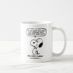 Peanuts Snoopy You Can't Waist Your Whole Life Coffee Mug