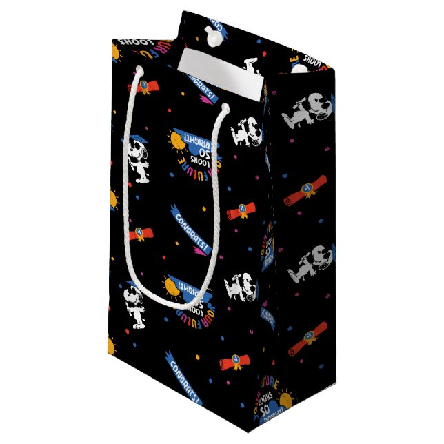 Peanuts Snoopy Your Future Looks Bright Graduation Small Gift Bag (Front Angled)