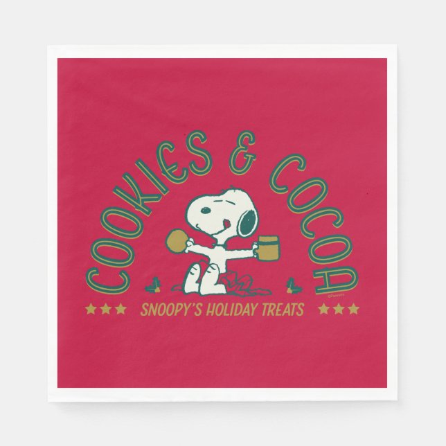 Peanuts | Snoopy's Cookies & Cocoa Napkin (Front)