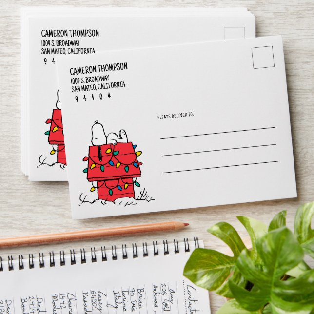 Peanuts | Snoopy's Dog House With Lights Envelope (Stacked)