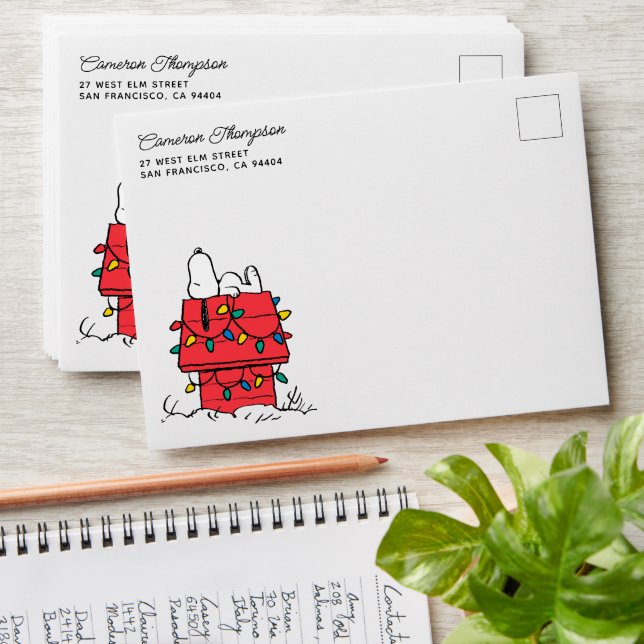 Peanuts | Snoopy's Dog House With Lights Envelope (Stacked)