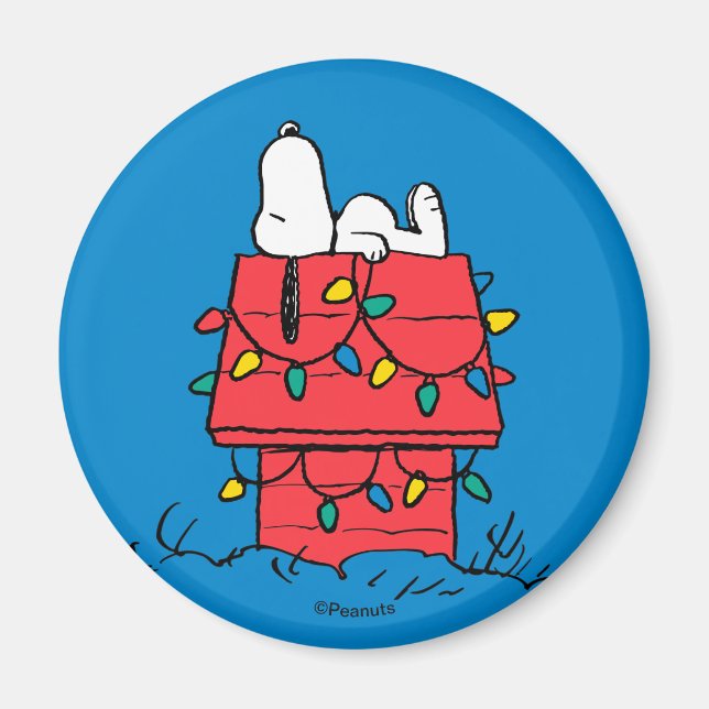 Peanuts | Snoopy's Dog House With Lights Magnet (Front)