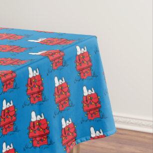 Peanuts   Snoopy's Dog House With Lights Tablecloth