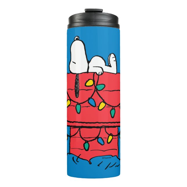 Peanuts | Snoopy's Dog House With Lights Thermal Tumbler (Front)